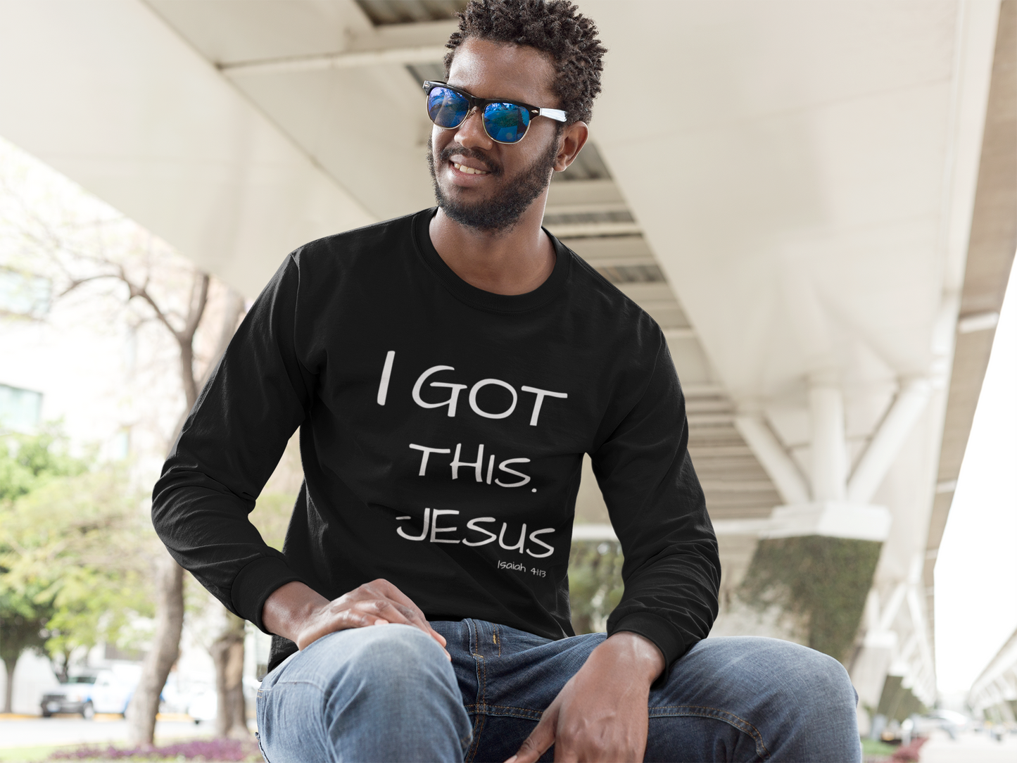 Men's I Got this Jesus, Isaiah 41:13 Long Sleeve T-Shirt