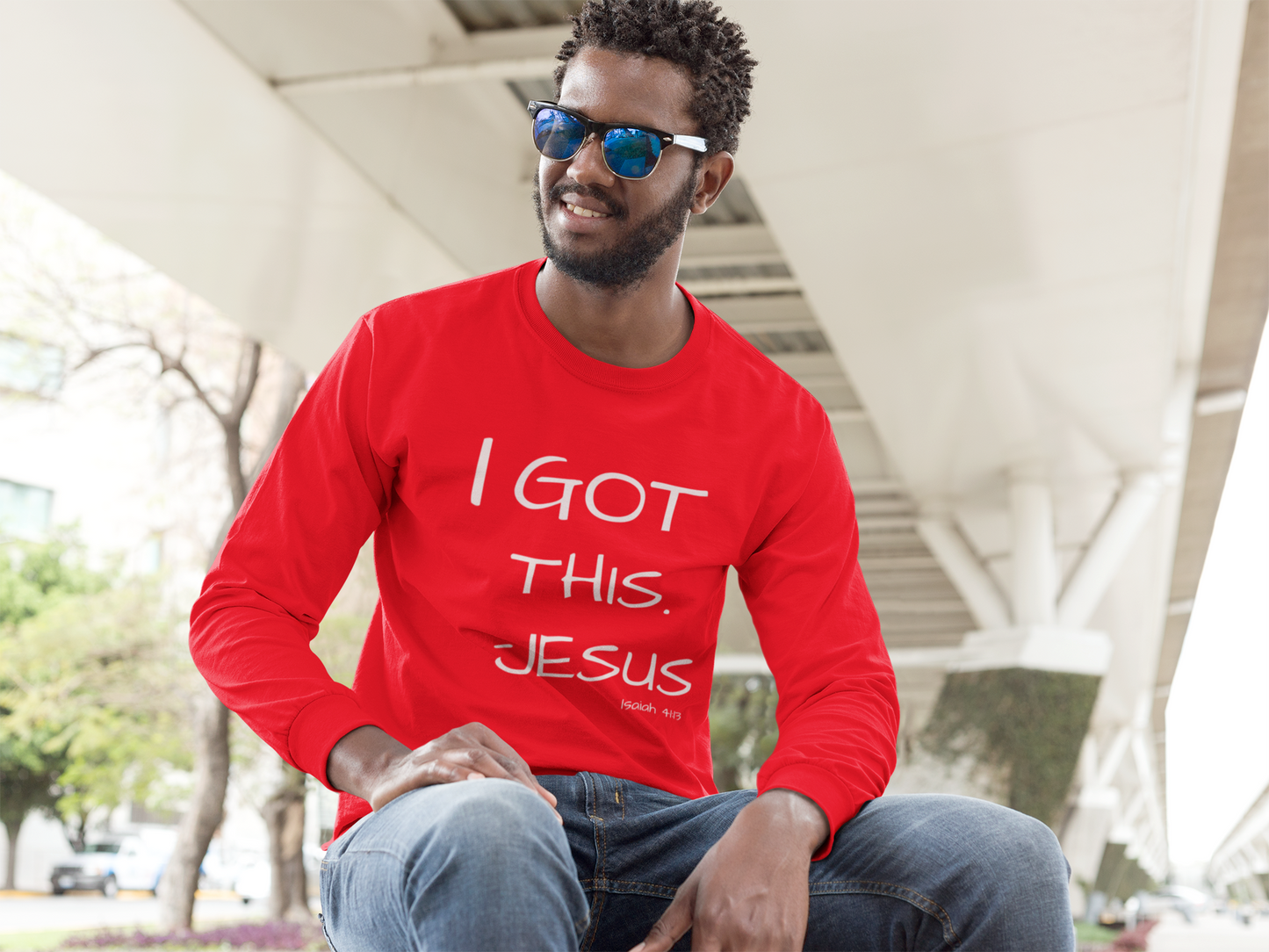 Men's I Got this Jesus, Isaiah 41:13 Long Sleeve T-Shirt