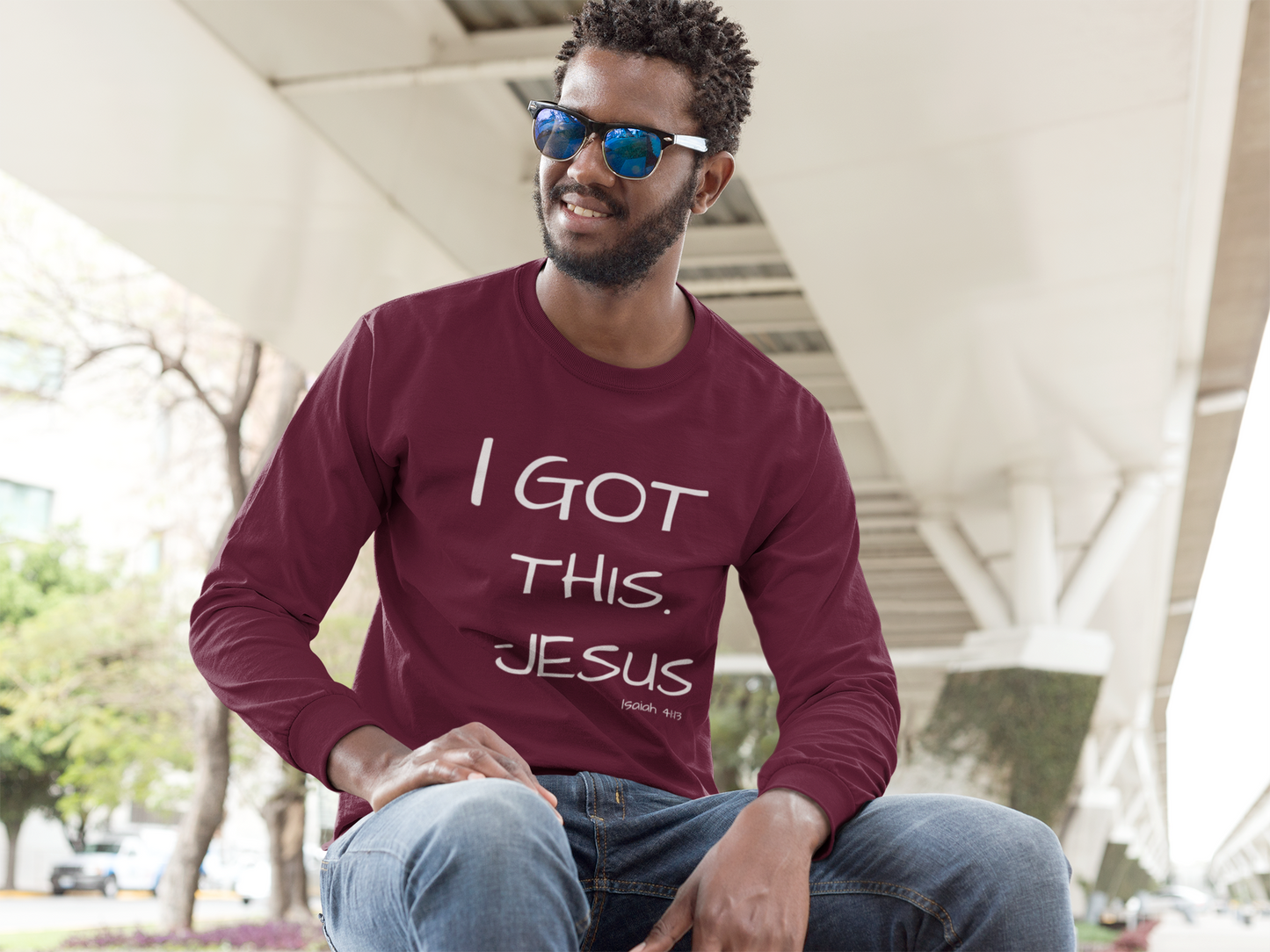 Men's I Got this Jesus, Isaiah 41:13 Long Sleeve T-Shirt