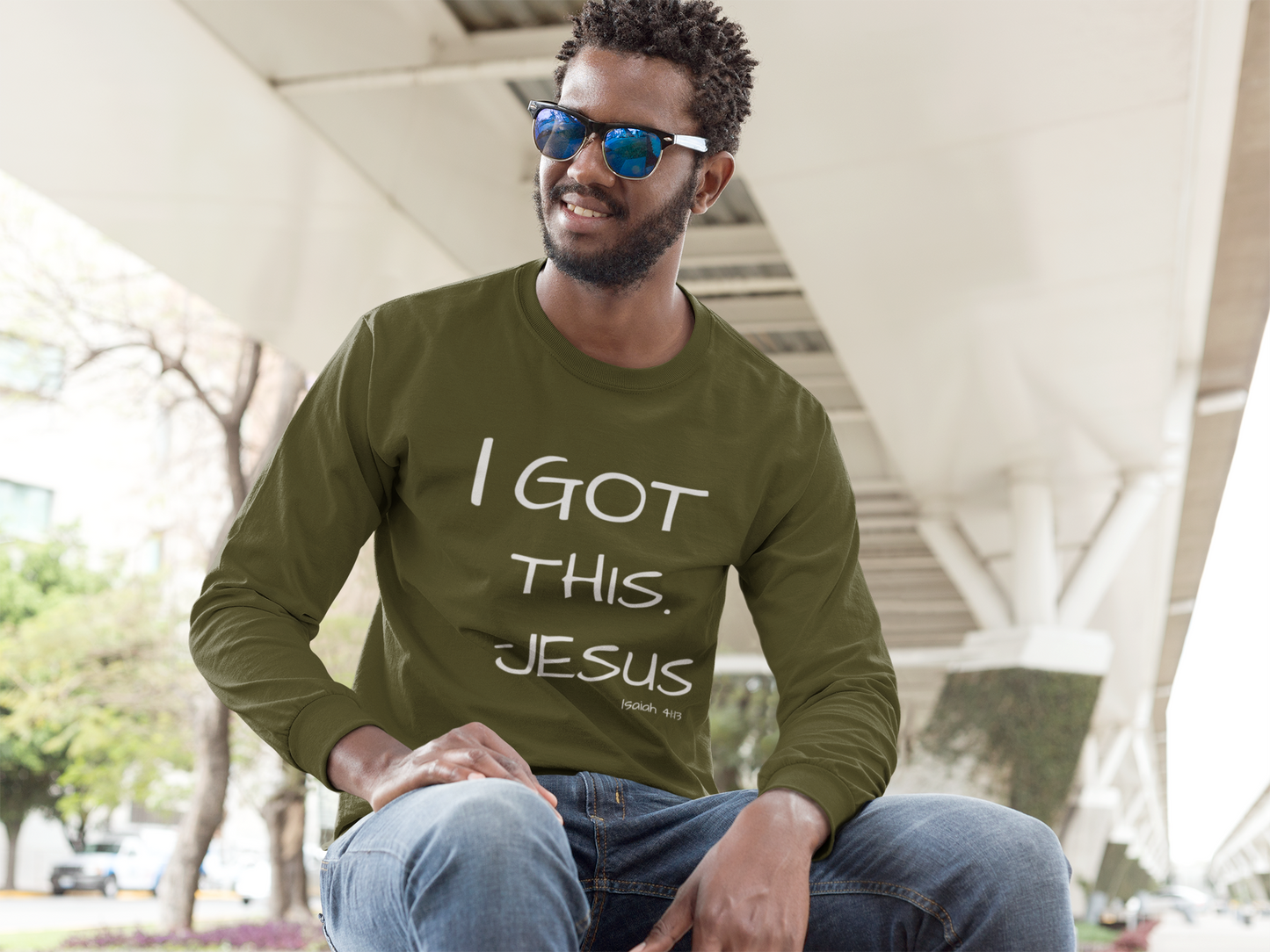 Men's I Got this Jesus, Isaiah 41:13 Long Sleeve T-Shirt