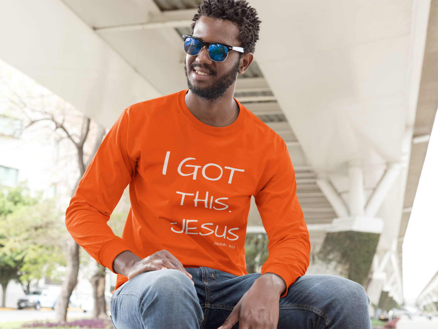 Men's I Got this Jesus, Isaiah 41:13 Long Sleeve T-Shirt