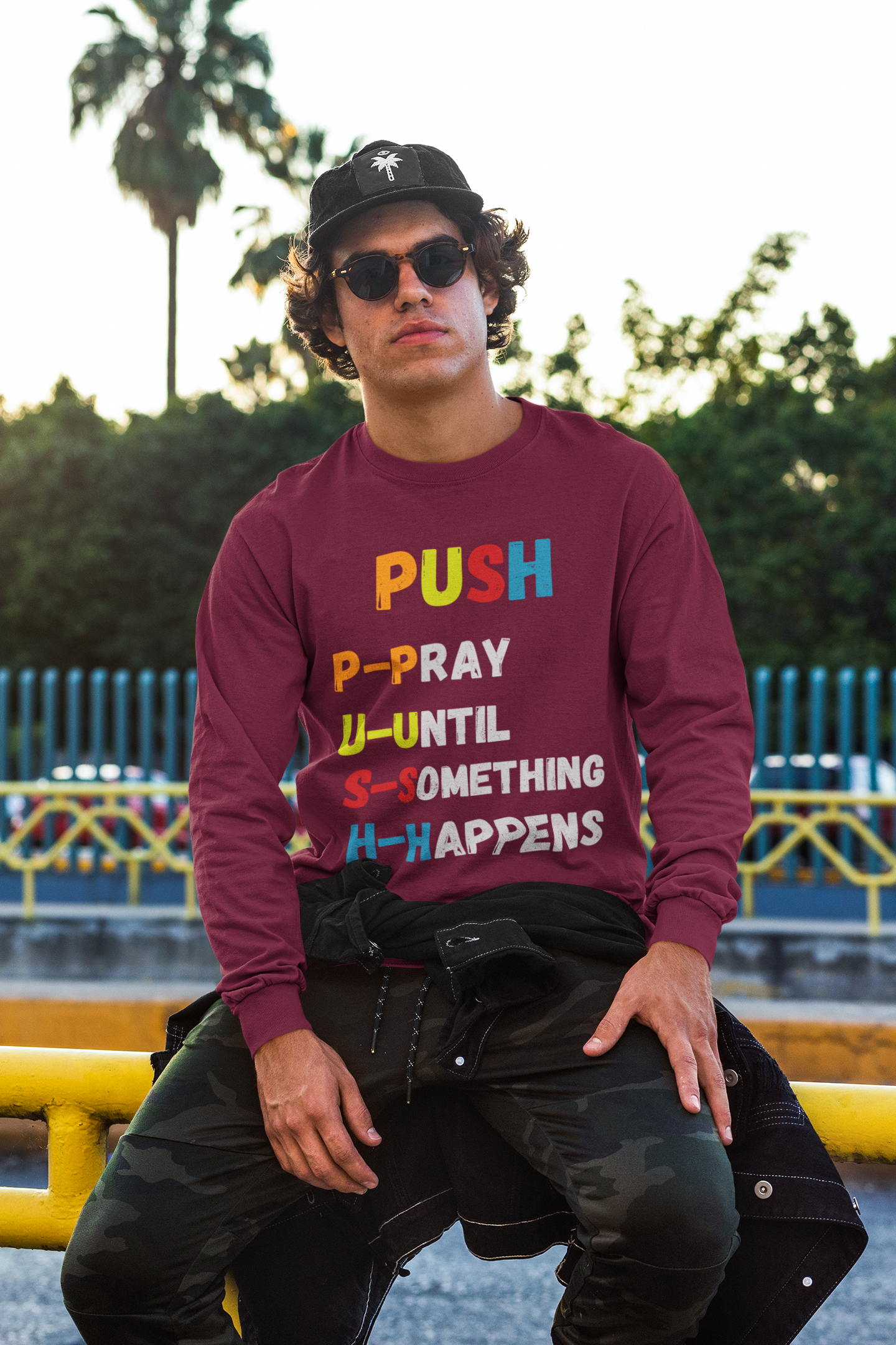 Men's PUSH Multi Color T-Shirt