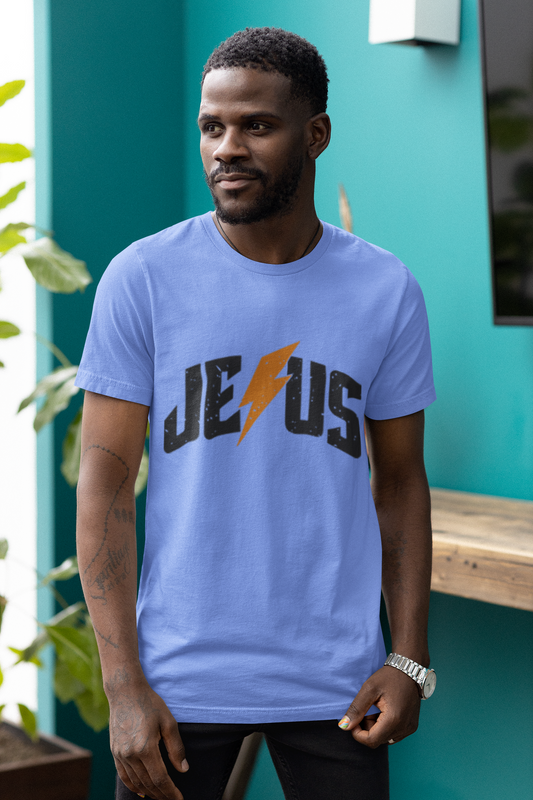 On Sale, Men's Jesus Lightning Bolt T-Shirt