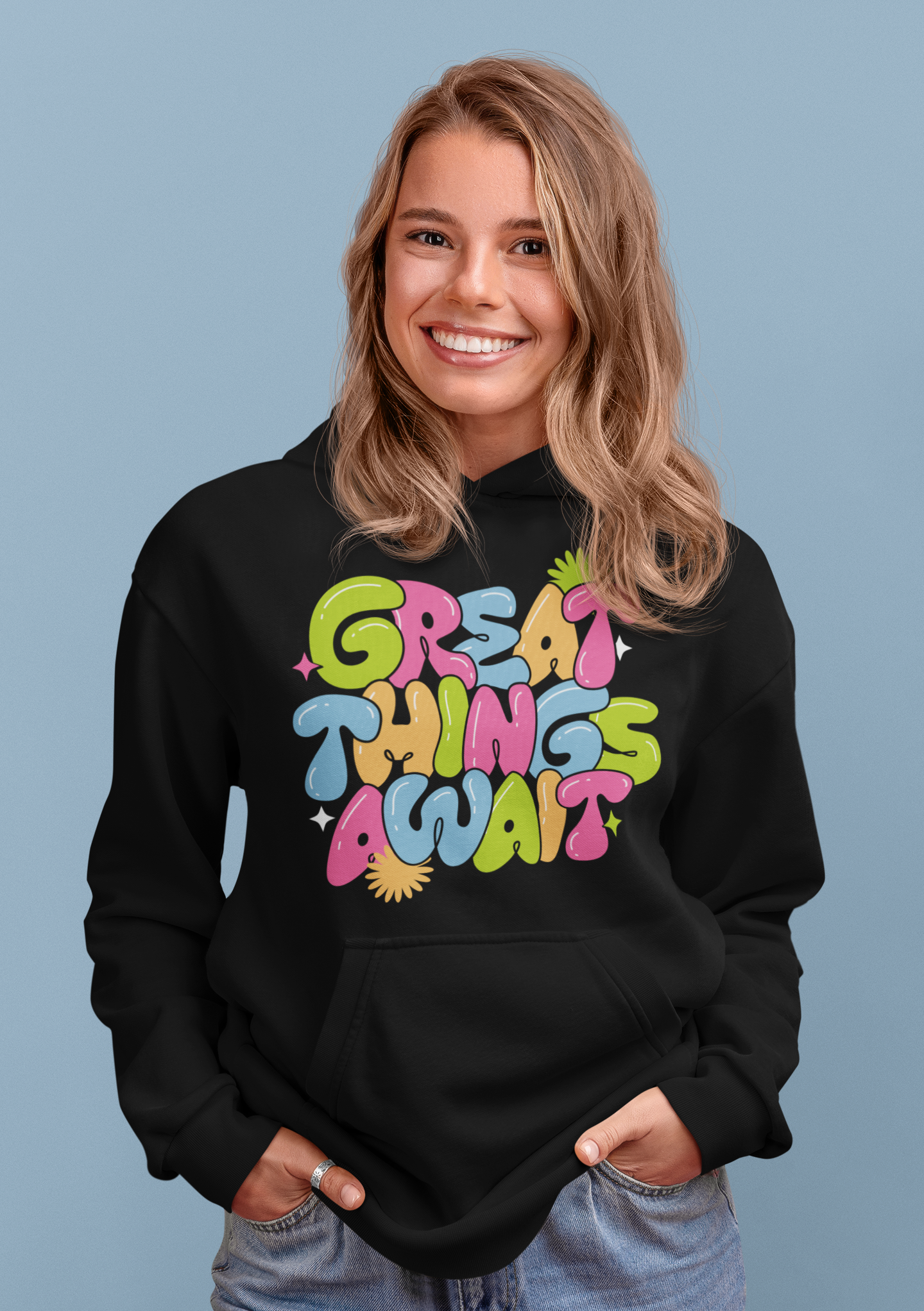 Ladies  Great things await, Hoodie