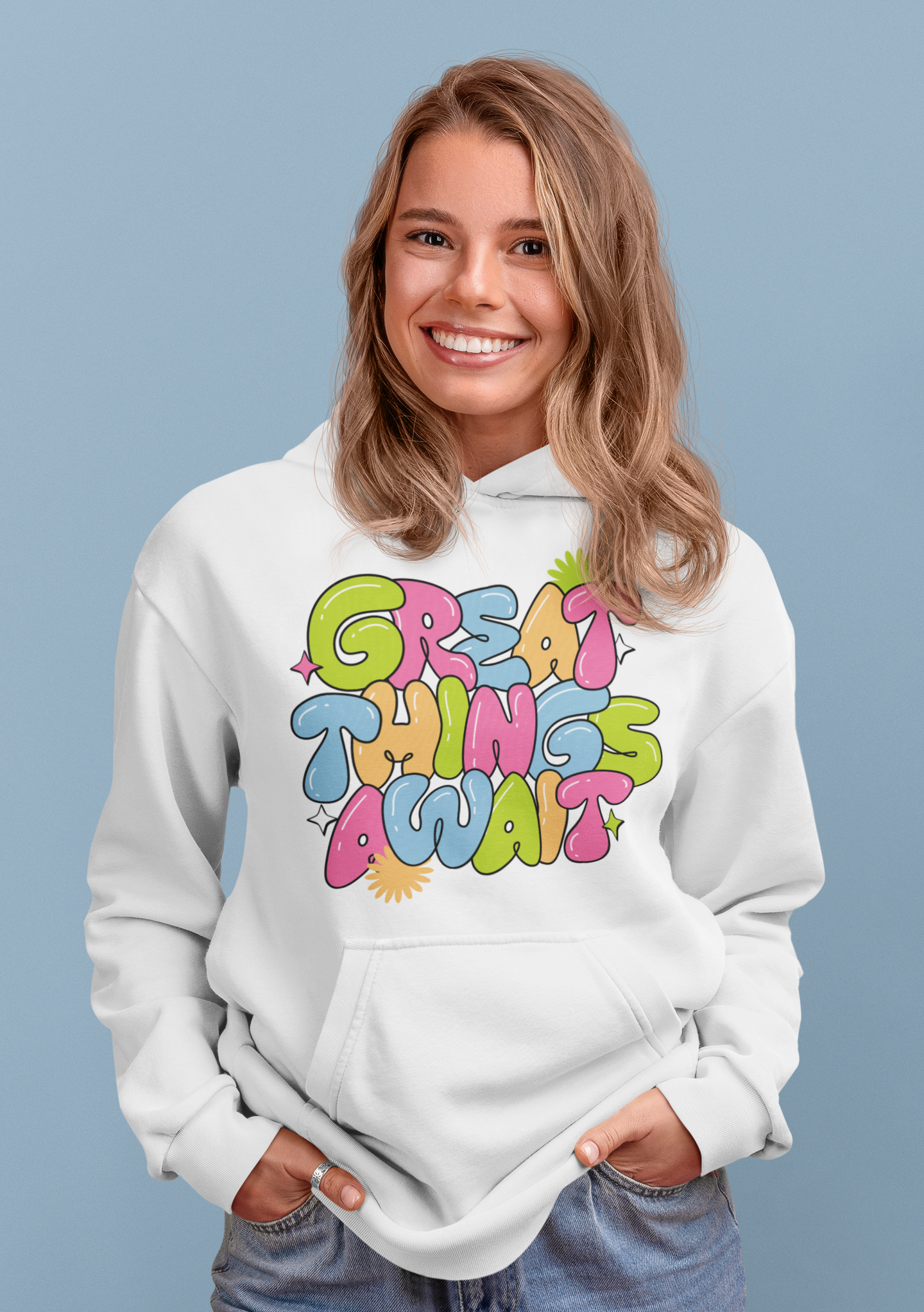 Ladies  Great things await, Hoodie