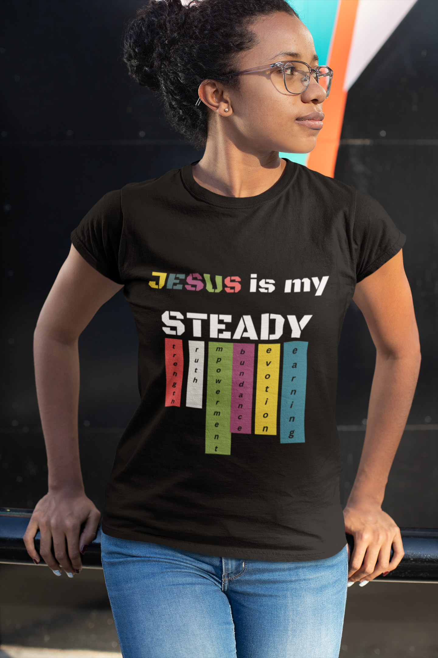 Ladies Jesus is my Steady, T-Shirt