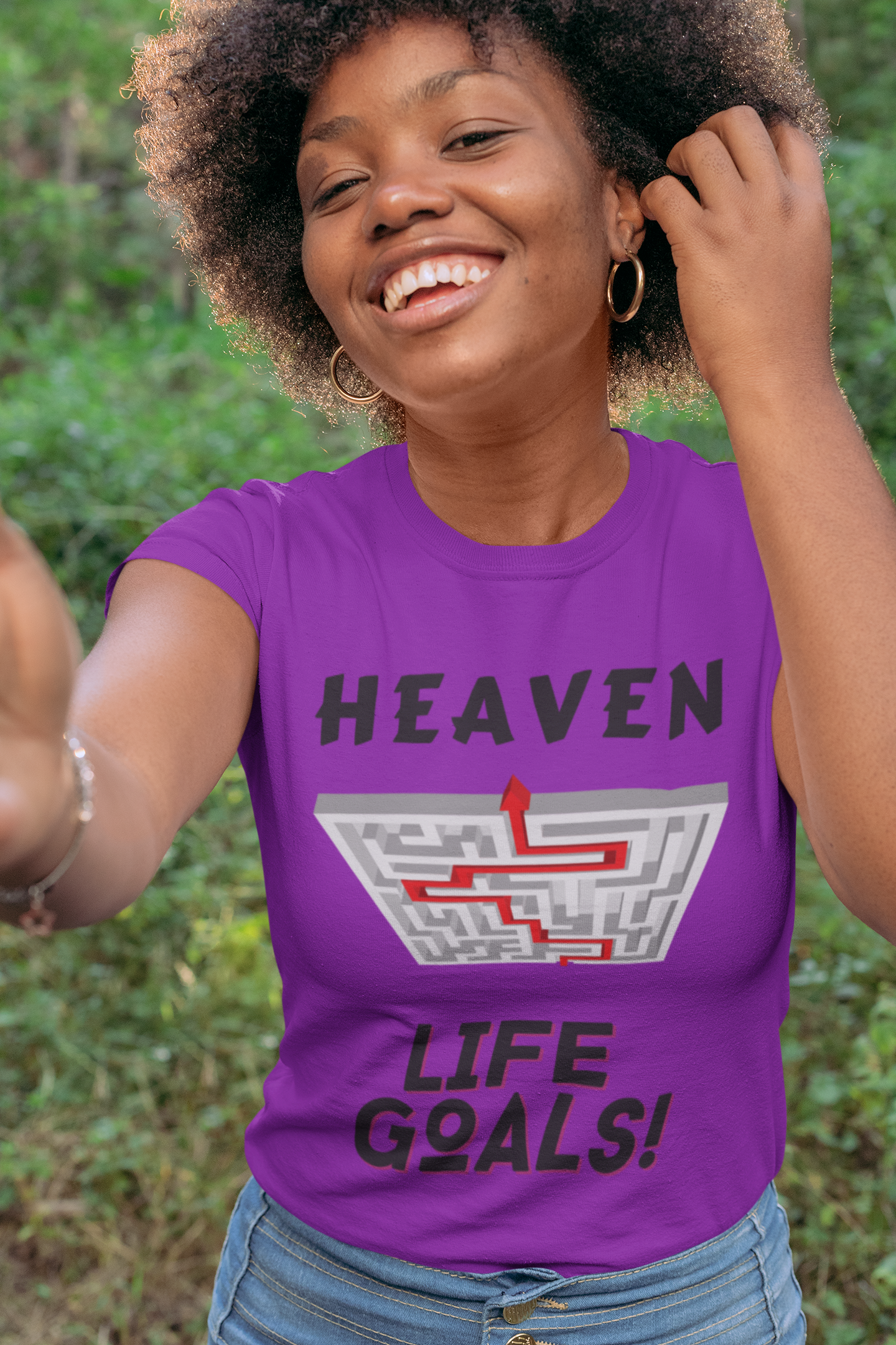 Ladies Life Goals Heaven T-Shirt