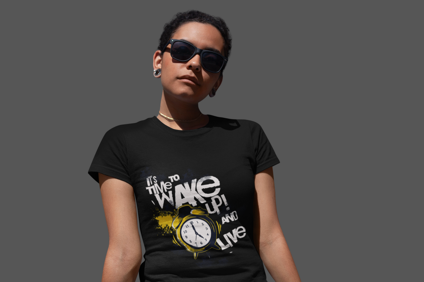 Ladies Time to Wake Up and Live T-Shirt