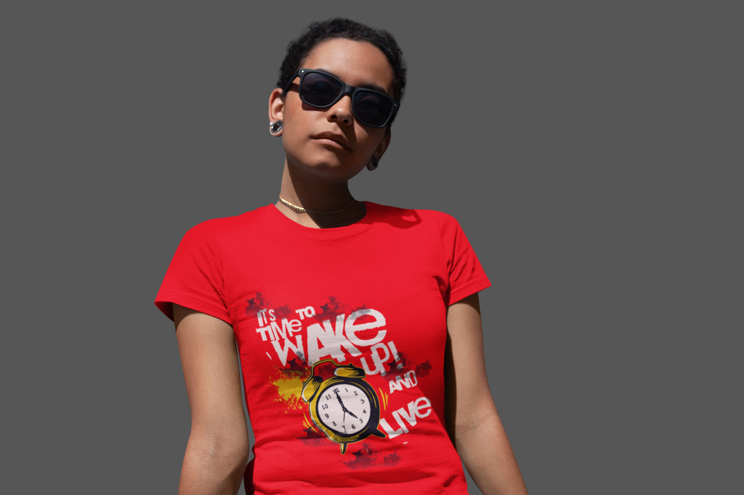 Ladies Time to Wake Up and Live T-Shirt