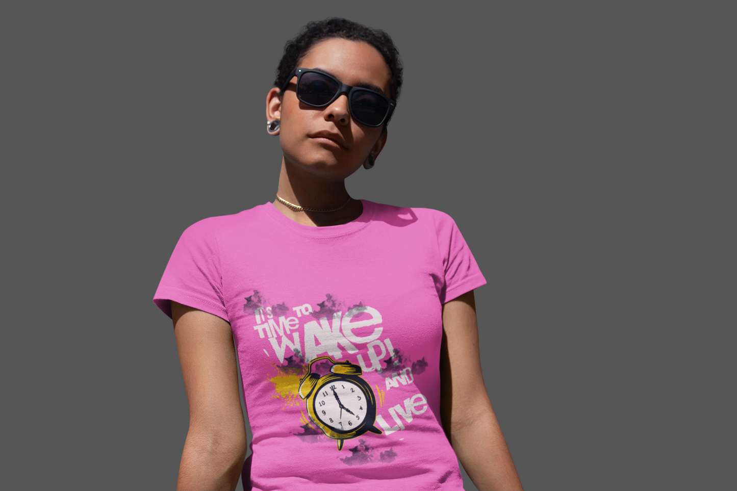 Ladies Time to Wake Up and Live T-Shirt