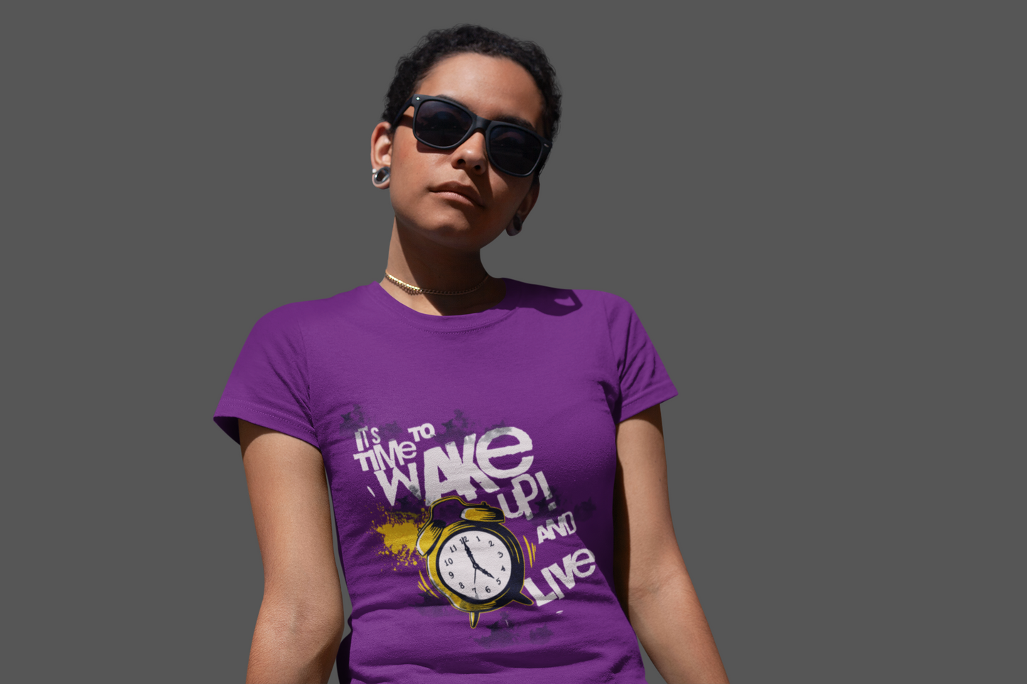 Ladies Time to Wake Up and Live T-Shirt