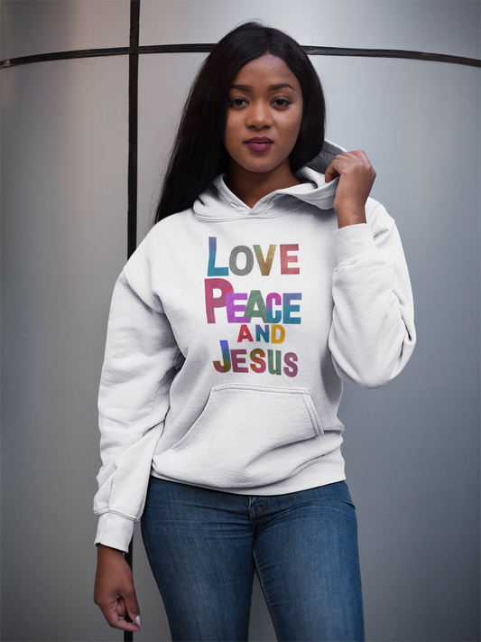 Women's Love Peace and JESUS Sweatshirt