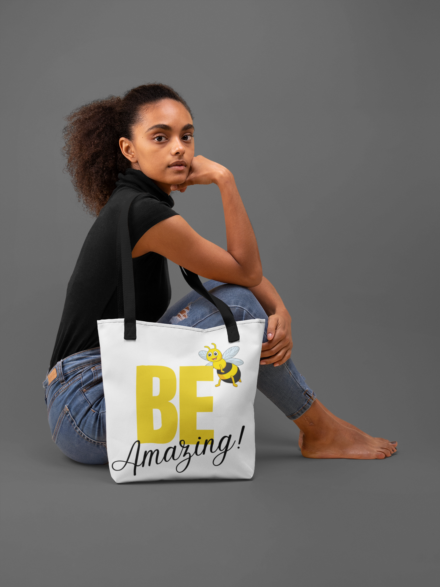 Women's Tote with Inside Pocket, Be Amazing!